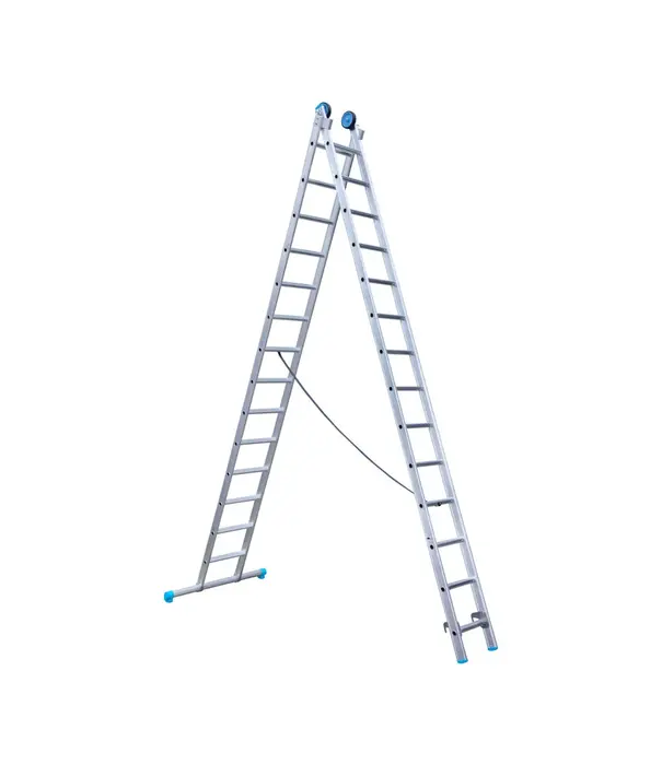 Eurostairs Eurostairs Mehrzweckleiter 2-teilig mit Traverse 2x14 Sprossen