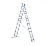 Eurostairs tweedelige ladder 2x14 sporten met stabiliteitsbalk