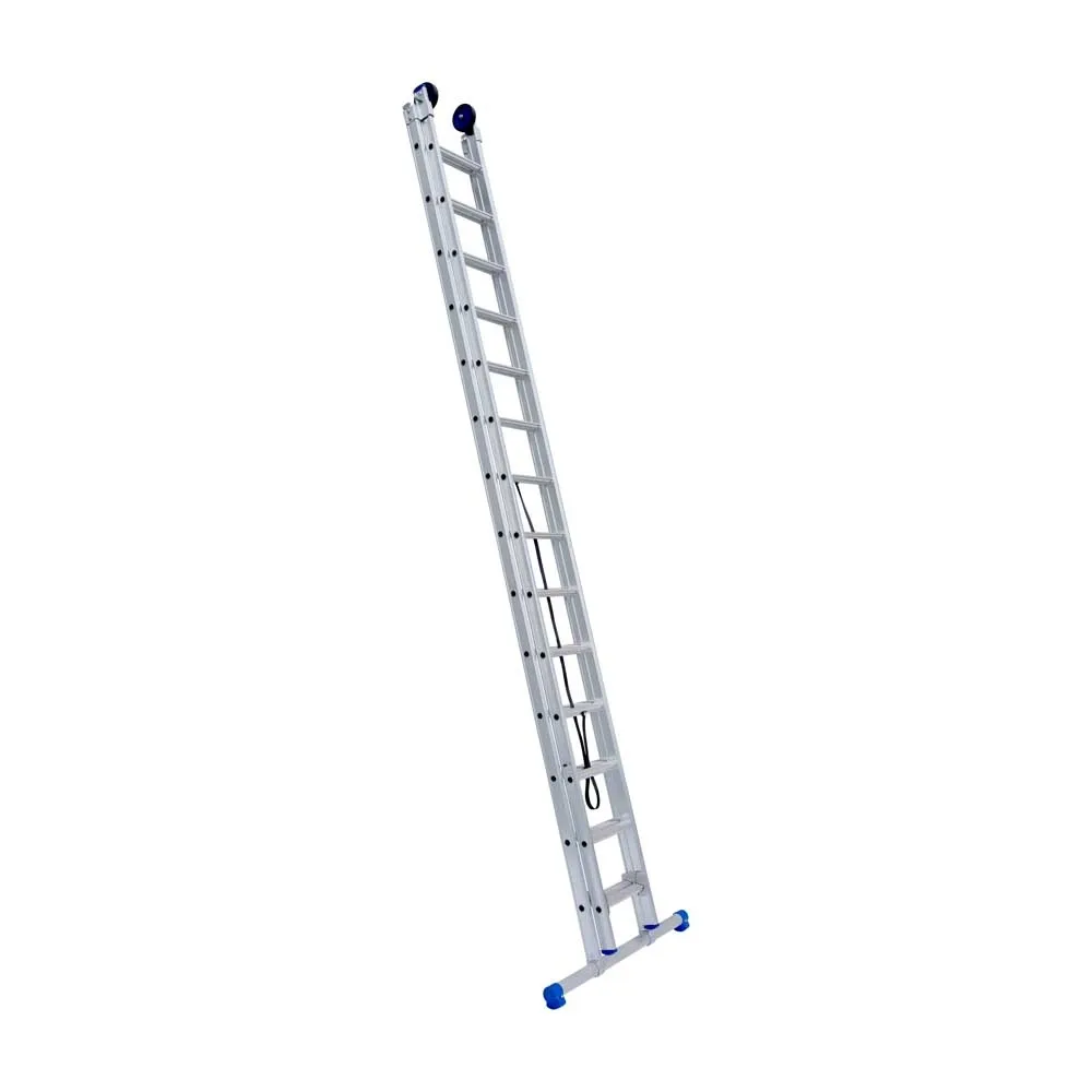 Eurostairs Eurostairs tweedelige ladder 2x14 sporten met stabiliteitsbalk