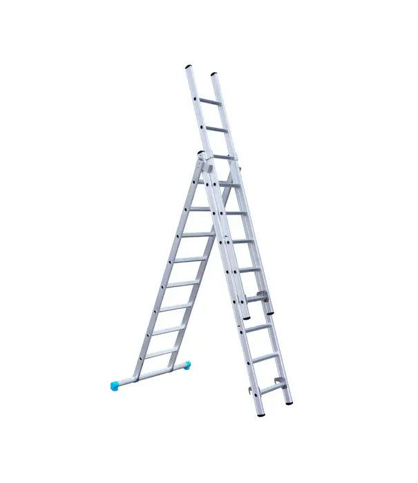 Eurostairs Eurostairs Mehrzweckleiter 3-teilig mit Traverse 3x8 Sprossen