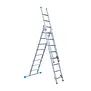 Eurostairs driedelige ladder 3x8 sporten met stabiliteitsbalk