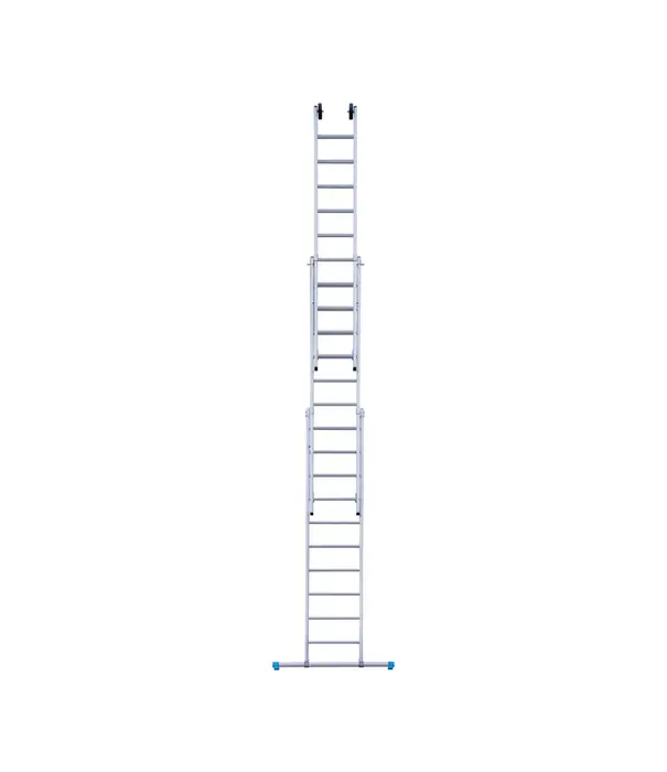 Eurostairs Eurostairs driedelige ladder 3x8 sporten met stabiliteitsbalk