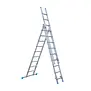 Eurostairs Merhrzweckleiter 3-teilig mit Traverse 3x9 Sprossen