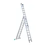 Eurostairs driedelige ladder 3x10 sporten met stabiliteitsbalk