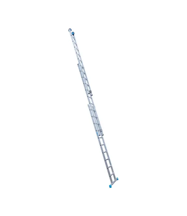Eurostairs Eurostairs driedelige ladder 3x10 sporten met stabiliteitsbalk