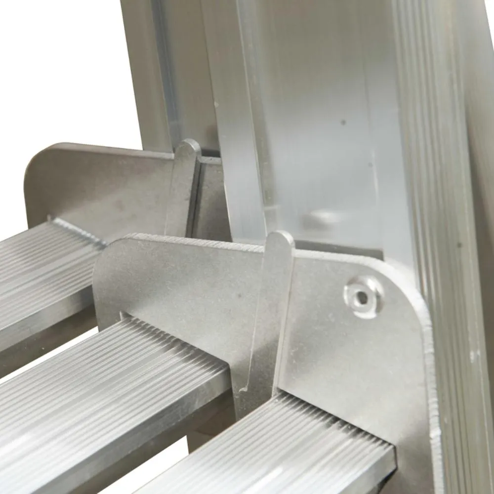 Eurostairs Eurostairs driedelige ladder 3x12 sporten met stabiliteitsbalk