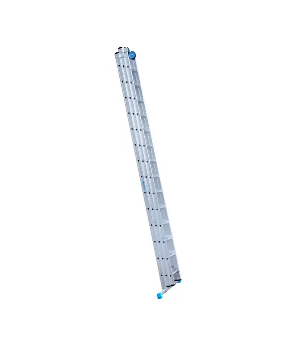 Eurostairs Eurostairs driedelige ladder 3x14 sporten met stabiliteitsbalk