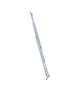 Eurostairs driedelige ladder 3x14 sporten met stabiliteitsbalk