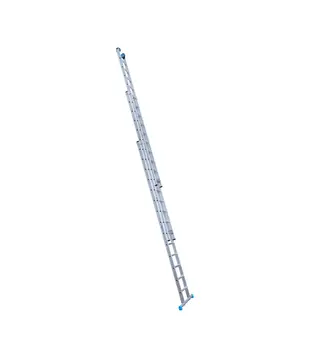 Eurostairs driedelige ladder 3x14 sporten met stabiliteitsbalk