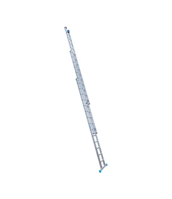 Eurostairs Eurostairs driedelige ladder 3x14 sporten met stabiliteitsbalk