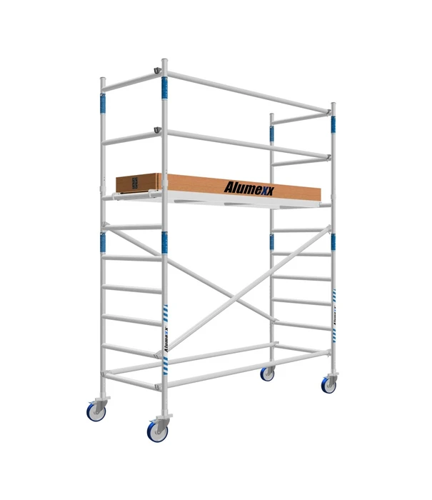 Alumexx Échafaudage roulant Basic 90x190 hauteur de travail 4,2 m