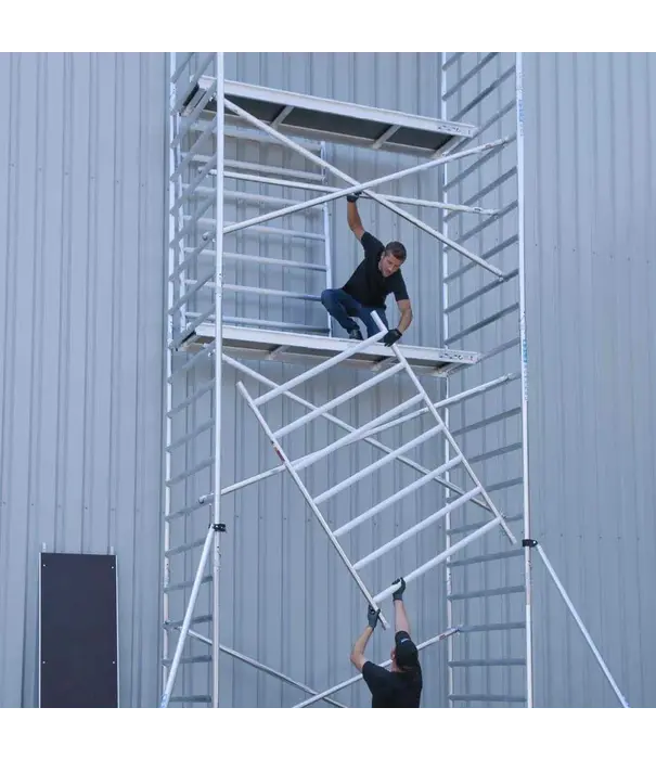 EuroScaffold Échafaudage roulant EuroScaffold Original 90x190 hauteur travail 7,2 m