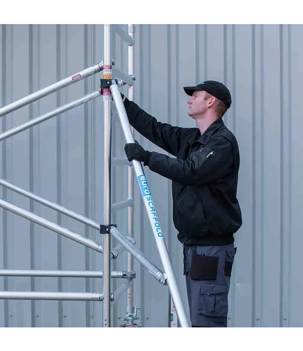 EuroScaffold Échafaudage roulant EuroScaffold Original 135x250 hauteur travail 10,2 m