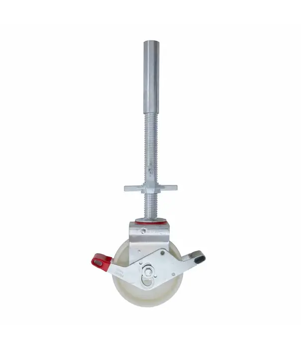 EuroScaffold Gerüsträder 200 mm mit Stahlspindel 500 kg nylon (4 Stück)