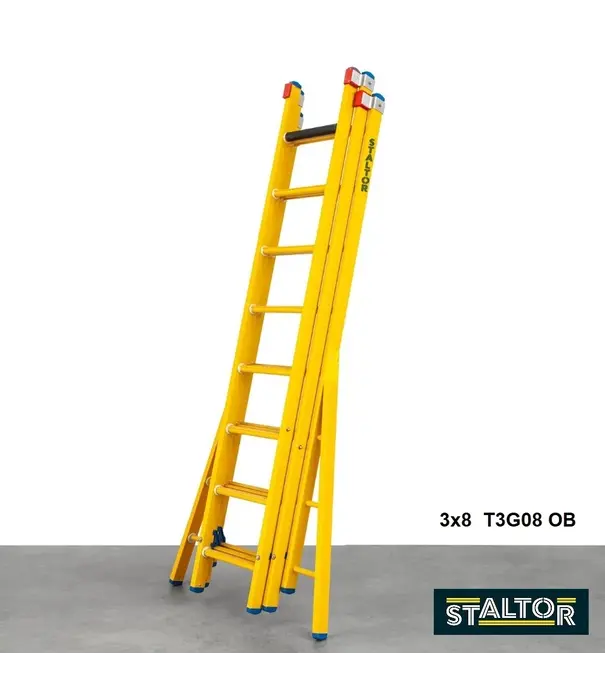 Staltor Staltor échelle isolante en fibre 3x10 échelons avec montants évasés