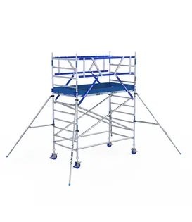 Échafaudage roulant ASC AGS Pro double 135 x 250 x 4,2 m hauteur travail