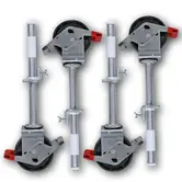 Rolsteigerwiel 200 mm met stalen spindel 800 kg nylon (4 stuks)