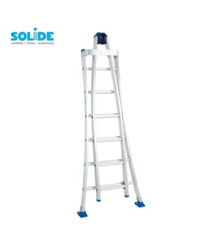 Solide Glasreinigerleiter 2x6 Sprossen