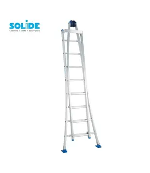 Solide Glasreinigerleiter 2x8 Sprossen