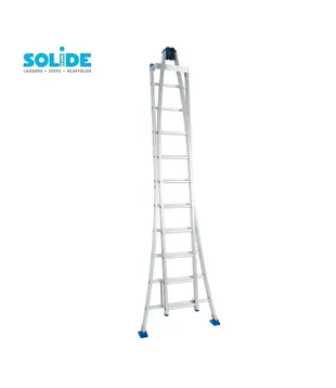 Solide Glasreinigerleiter 2x10 Sprossen