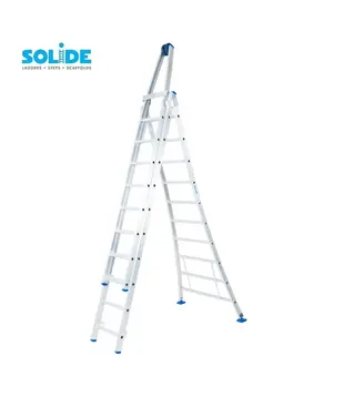 Solide Glasreinigerleiter 3x10 Sprossen