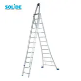 Solide Glasreinigerleiter 3x12 Sprossen