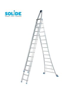 Solide glazenwasserladder 3x14 sporten