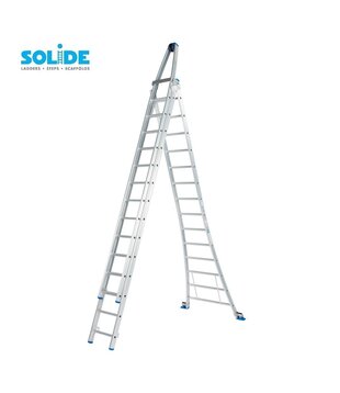 Solide échelle laveur de vitres 3x14 échelons