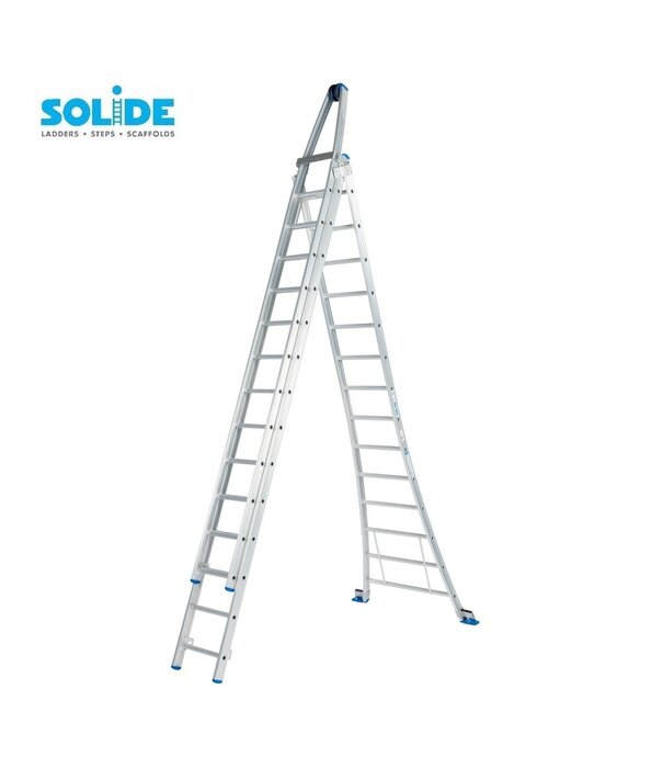 Solide Solide échelle laveur de vitres 3x14 échelons