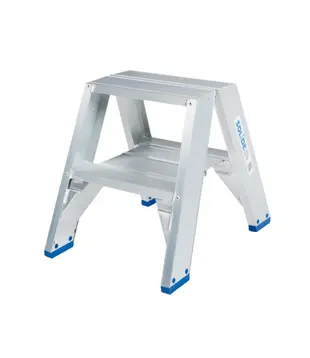 Solide Stufen-Stehleiter beidseitig begehbar 2 x 2 Sprossen DT02