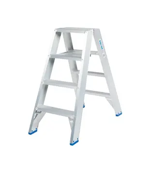 Solide Stufen-Stehleiter beidseitig begehbar 2 x 4 Sprossen DT04