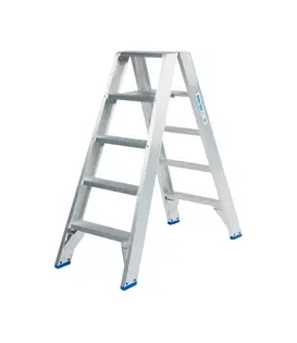 Solide Stufen-Stehleiter beidseitig begehbar 2 x 5 Sprossen DT05