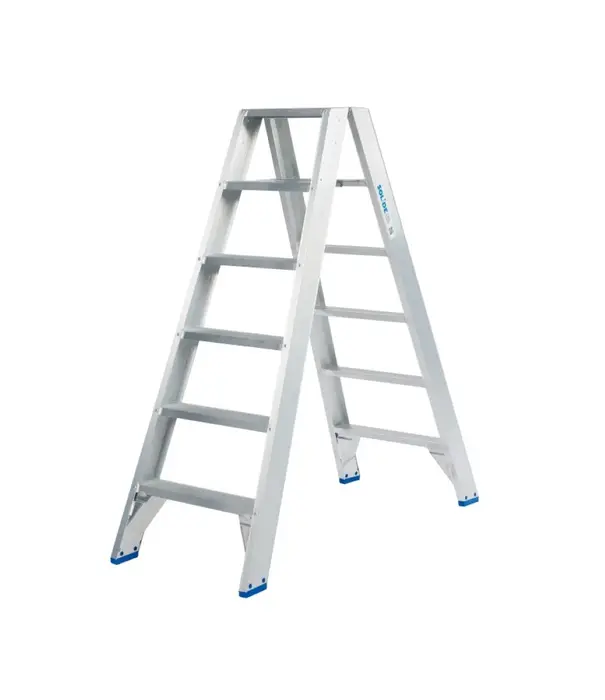 Solide Solide Stufen-Stehleiter beidseitig begehbar 2 x 6 Sprossen DT06
