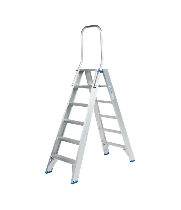 Solide Solide Stufen-Stehleiter beidseitig begehbar 2 x 6 Sprossen DT06