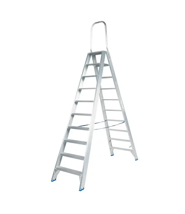 Solide Solide Stufen-Stehleiter beidseitig begehbar 2 x 10 Sprossen DT10