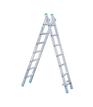 Eurostairs tweedelige ladder recht 2x7 sporten