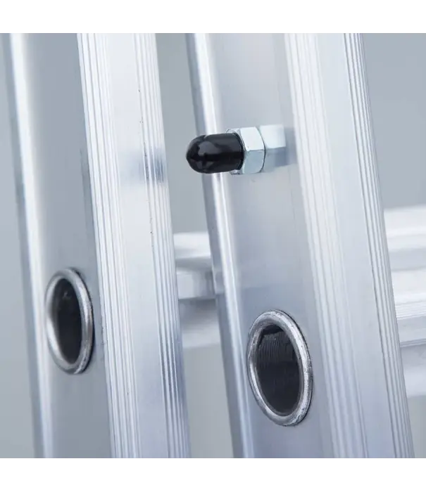 Eurostairs Eurostairs driedelige ladder 3x6 sporten met stabiliteitsbalk