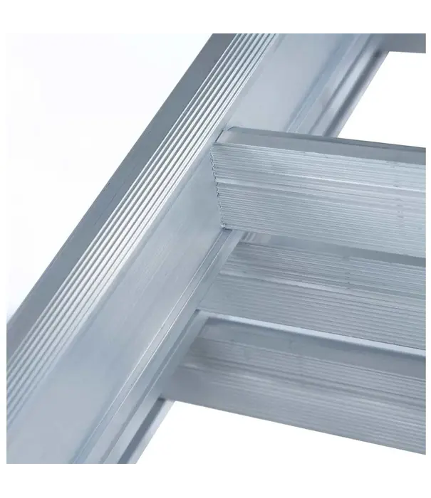 Eurostairs Eurostairs driedelige ladder 3x7 sporten met stabiliteitsbalk