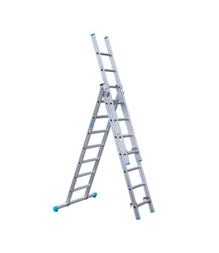 Eurostairs Mehrzweckleiter 3-teilig mit Traverse 3x7 Sprossen