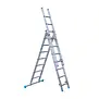 Eurostairs Mehrzweckleiter 3-teilig mit Traverse 3x7 Sprossen
