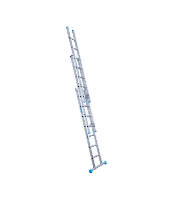 Eurostairs Eurostairs driedelige ladder 3x7 sporten met stabiliteitsbalk