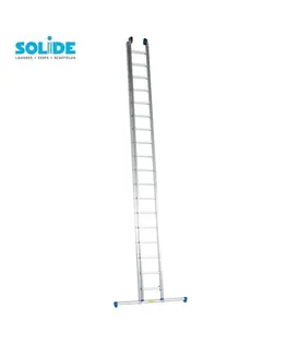 Solide 2-delige ladder 2x18 sporten recht met stabilisatiebalk