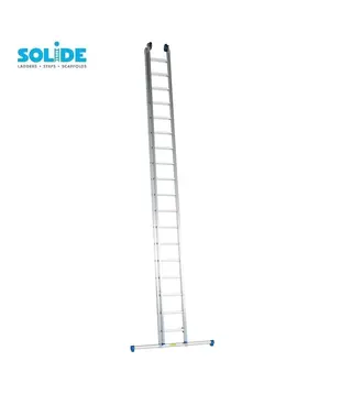 Solide Schiebeleiter 2-Teilig 2x18 Sprossen mit Traverse