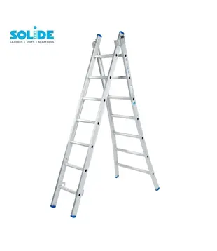 Solide omvormbare ladder 2x7 sporten