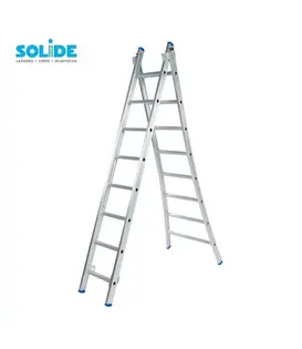 Solide omvormbare ladder 2x8 sporten