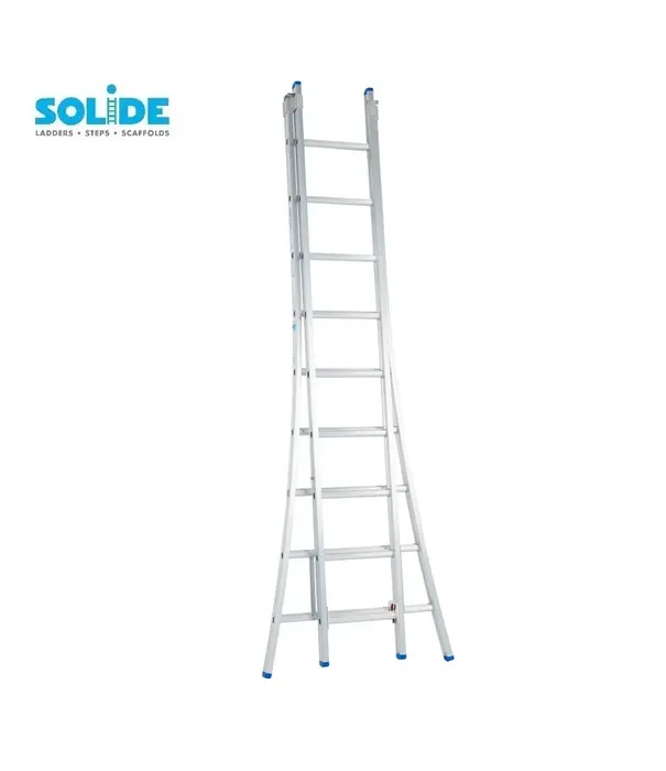 Solide Échelle transformable 2 plans Solide 2x9 échelons