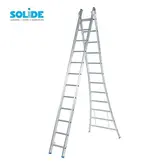 Solide omvormbare ladder 2x12 sporten