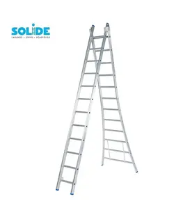Solide omvormbare ladder 2x12 sporten
