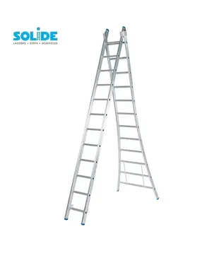 Solide omvormbare ladder 2x12 sporten