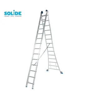Solide omvormbare ladder 2x14 sporten